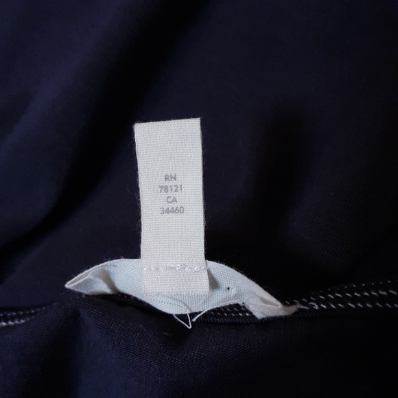 Eileen Fisher graphite relaxed fit tee shirt dress w/ constrast stitching - Picture 8 of 10